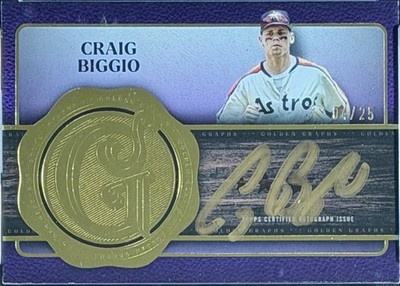 2025 Topps Five Star - Golden Graphs Craig Biggio #GG-CB Purple /25 (AU)