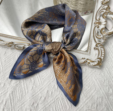 100 Mulberry Silk Scarf Bandanna Shawl 53X53cm totem Print Neckerchief wrap new