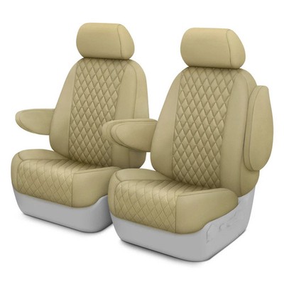 For Nissan Maxima 04-06 Diamond Quilted 1st Row Beige Custom Seat Covers