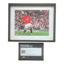 Cristiano Ronaldo Signed Manchester United Framed Photo Icons COA
