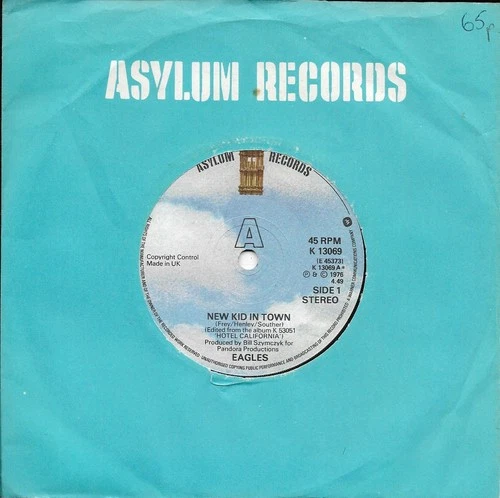 Eagles-New Kid In Town/Victim Of Love 7" vinyl 45rpm single 1976 Asylum Records