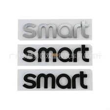 Für Smart Logo Emblem Set Vorne Hinten Motorhaube Aufkleber Schwarz Glanz