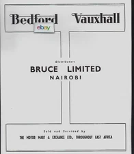 VAUXHALL-BEDFORD BRUCE LIMITED NAIROBI,KENYA AFRICA 1952 AD