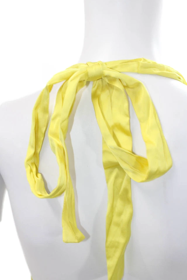 Mini Vestido Solero Indah Mujer Amarillo Sin Mangas Gancho y Ojo 95% Viscosa Talla M Foto 4 de 4