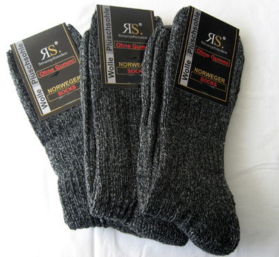 Lot De 3 Paires De Chaussettes Norvégiennes En Laine - Randonnée - Sans élastique