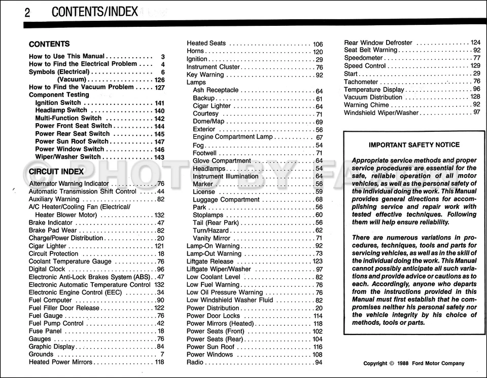 1989 Merkur Scorpio Elettrico IN Manuale 89 OEM Evtm Mercury - Immagine 2 di 2