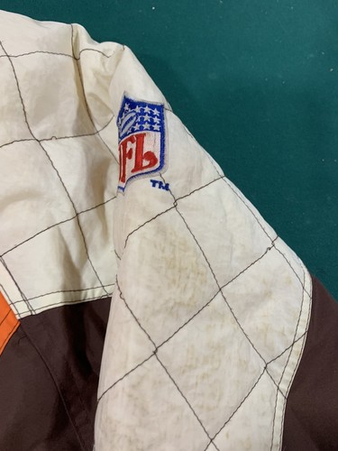 Vintage Starter Cleveland Browns NFL Full Zip Parka Puffer Jacket 90s; Large - Picture 3 of 8