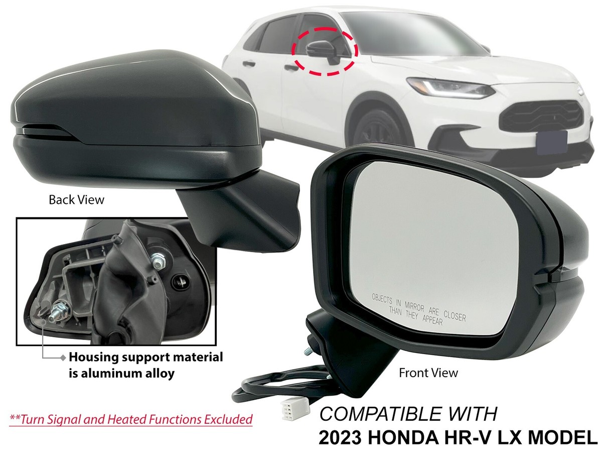 For 2023 HONDA HR-V LX Model Side Mirror Non-Heated Glossy Cap