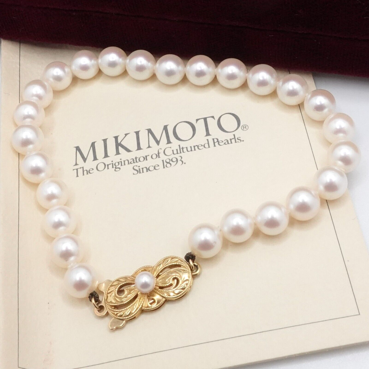 ミキモト MIKIMOTO アコヤ真珠 7.2-7.0mm ブレスレット 17cm K18 YG