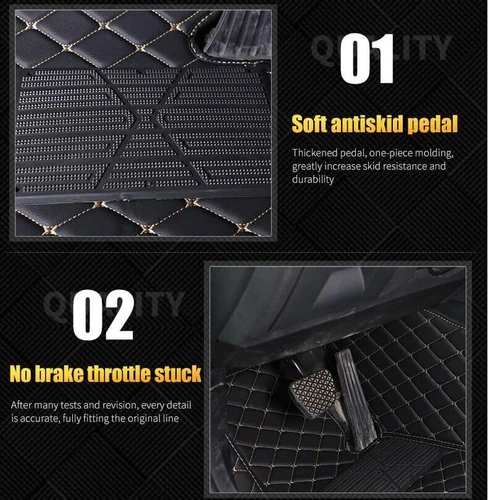 For Ford Mustang Car Floor Mats Luxury Custom Waterproof Carpets Cargo Liners - Picture 8 of 35