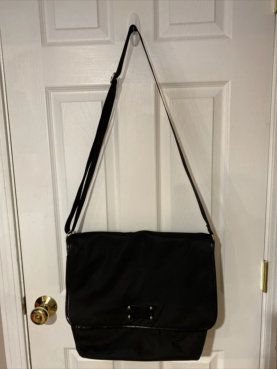 KATE SPADE Nylon Messenger Bag Crossbody Shoulder Bag Black