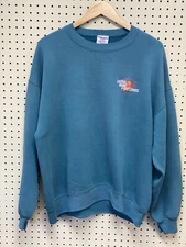 Vintage XL Mens Central Maine Pyrotecnics Green Embriodered sweatshirt