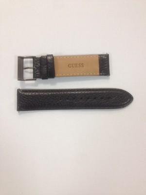 Strap Guess Genuine Leather Black Hammered 22 mm Wide | eBay