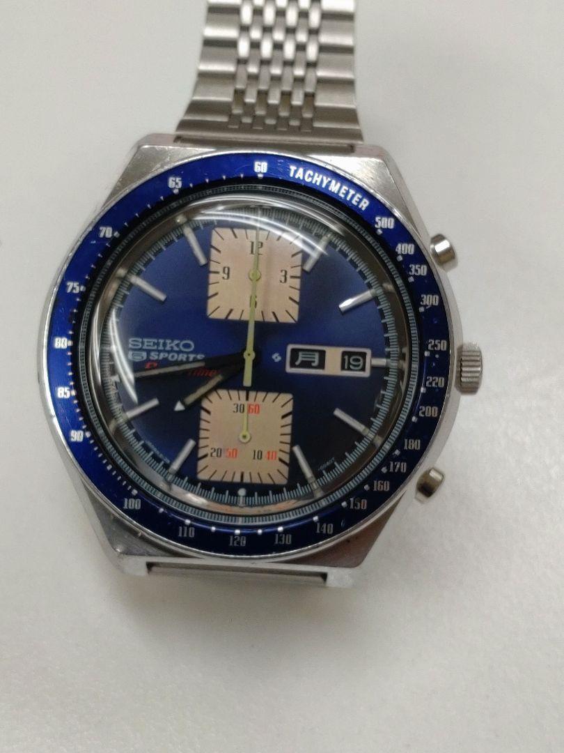 Seiko 5 Sports 6138-0030 Vintage OH Speedtimer Day Date Bl Seiko 5 Sports 6138-0030 Vintage OH Speedtimer Day Date Bl