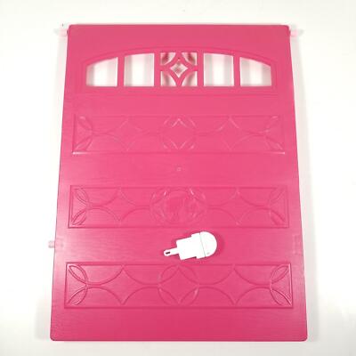 2015 Barbie Dream House Garage Door with Key Replacement Parts Pink Mattel  CJR47