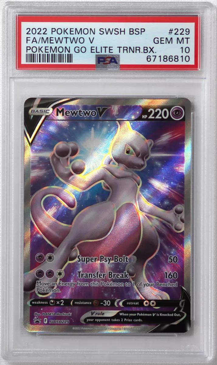 Mewtwo V SWSH223 Black Star Promo Holo Pokemon Go Foil Card MINT Pokémon  TCG