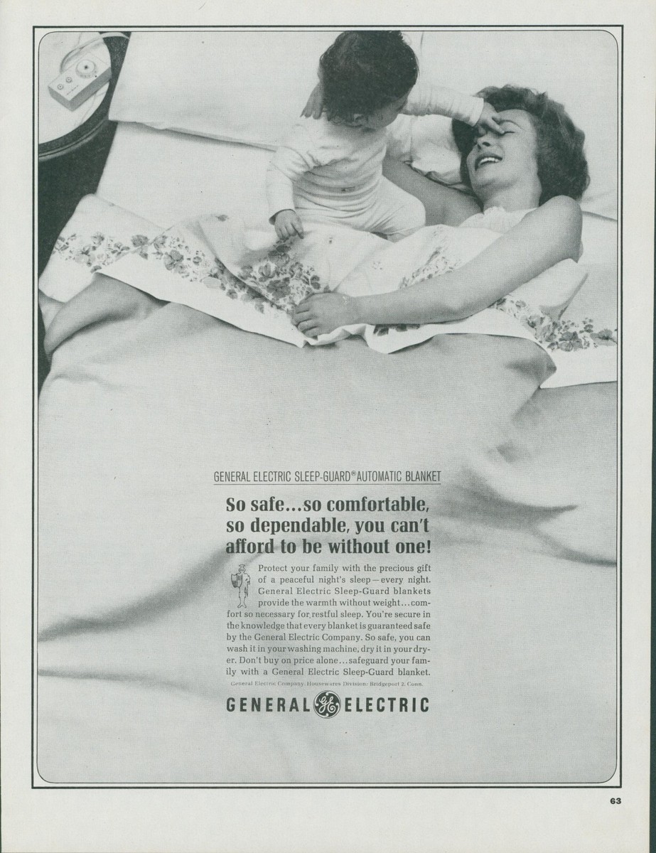 1965 General Electric GE Sleep Guard Automatic Blanket Vintage