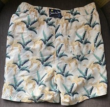 Boys 12 Janie And Jack Camel Boardshort Style Swim Trunks Elastic Waist Pull On