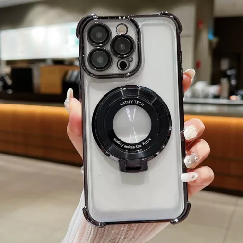 Funda transparente a prueba de golpes con soporte de anillo magnético para iPhone 16 15 Pro Max - Imagen 2 de 20