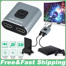 Bi-Directional 4K HDMI 2.0 Cable Switcher Splitter HUB 2 in 1 out & 1 in 2 out