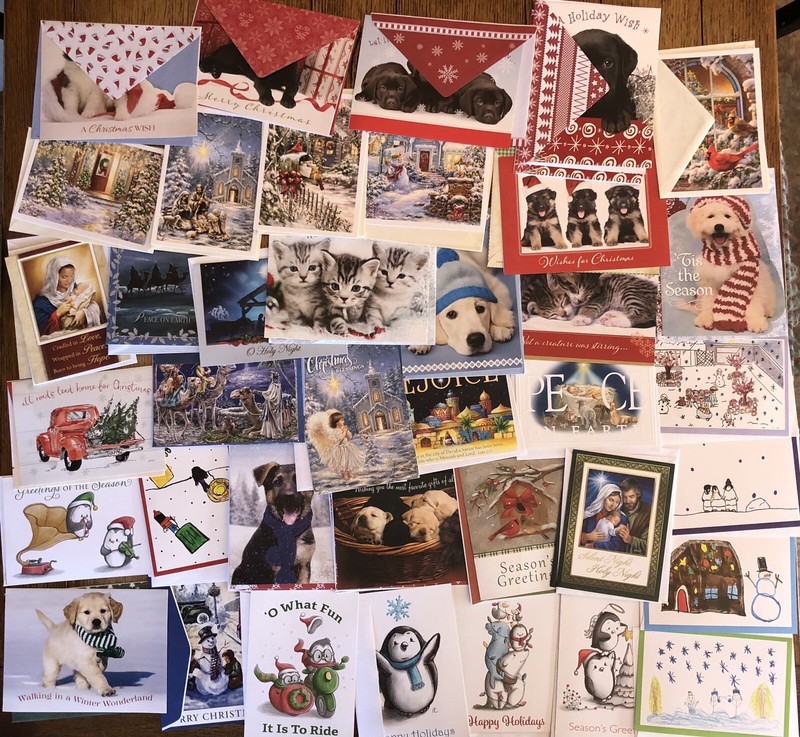 70 Holiday/Christmas/Season Greeting Card Assortment with Envelopes ~ NEW