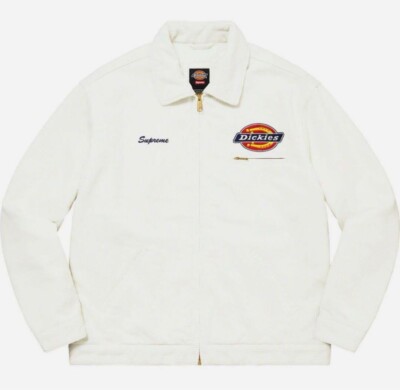 Supreme Dickies Corduroy Work Jacket Size XL White Used Rare Japan