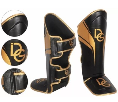 Deba  Schienbeinschoner Leder Kickboxen MMA Boxen Shin Guard Schienbeinschutz DE