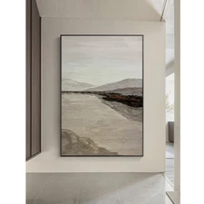 Mountain Oil Painting Abstract Handmade Canvas Decorative Mural Unframe Acrylic