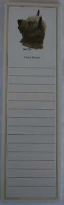 CAIRN TERRIER Dog Magnetic NOTEPAD Note List Pad