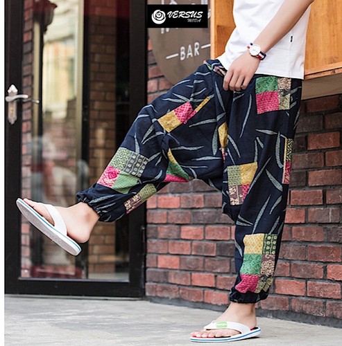 Pantaloni Uomo Harem Alla Turca Stampa Etnica Man Trousers Harem Pants  PAMAN07 | eBay
