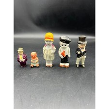 Bisque Frozen Charlotte Dolls Set of 5 1930's