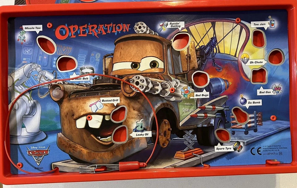 Pixar 'Cars 2' OPERATION Game 'Tow Mater' Edition - Hasbro 2011 As New - Image 2 of 4