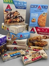 50 ASSORTED FLAVOR ATKINS BARS -ALL PEANT BUTTER  ADVANTAGE PROTEIN MEAL