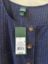 Ladies Knit Dress Blue Wild Fable NWT size Large Smoke Free Environment