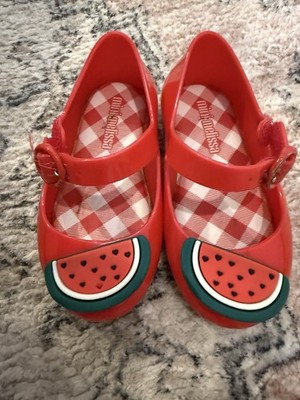 Mini Melissa Watermelon Jelly Shoes Size 6 Toddler Girls