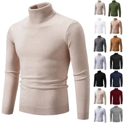 MARKENLOS Maglione girocollo uomo pullover rolli elasticizzato pullover manica lunga felpa