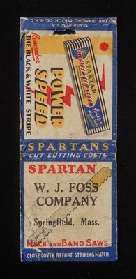 1940s W. J. Foss Company Spartan Power Hack and Band Saws Works Springfield MA