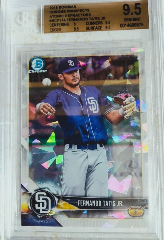 2018 Bowman Chrome Prospect Atomic Refractor Fernando Tatis Jr. BGS 9.5 Gem Mint