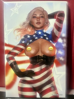 Patriotika #1 Shikarii Topless Virgin Mount Olympus Comics #8 Of 20 2024 SDCC