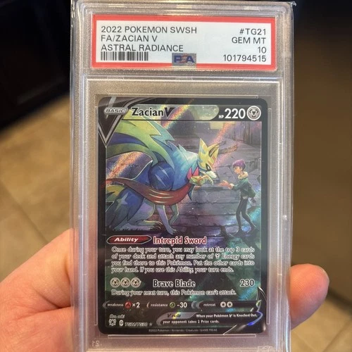 2022 POKEMON SWSH FA/ZACIAN V ASTRAL RADIANCE #TG21 - PSA 10 GEM MINT