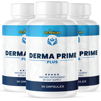 Derma Prime Plus- Skin Support with Collagen Complex- 3 Bottles- 270 Capsules