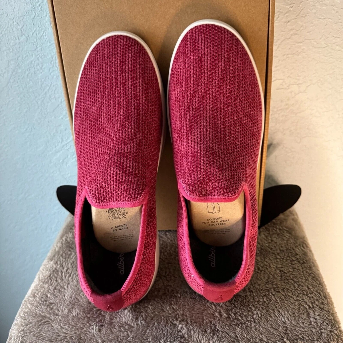 Allbirds Tree Lounger Men US M14 Lux Pink Blizzard‎ Slip On Shoes Comfort Allbirds Tree Lounger Lux Pink (Blizzard) | Mercari main image 4