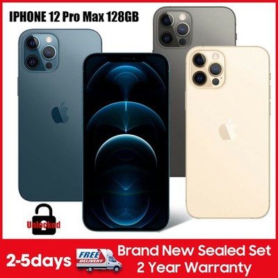 New Sealed Box Apple iPhone 12 PRO MAX A2342 128/256/512G Factory Unlocked Phone