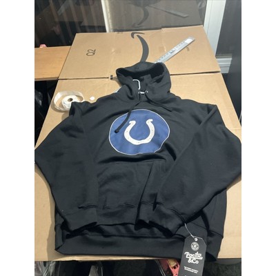 Pacific & Co. Indianapolis Colts Hoodie 2XL Black, XXL Vintage NFL Sweatshirt