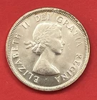 1955 Canada Silver 25 Cents, Uncirculated.