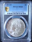 1885-O Morgan Silver Dollar - PCGS MS 66 - Gold Shield