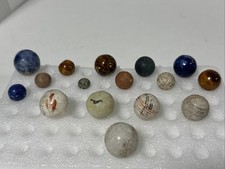 422 Mixed Lot Of 16 Hand Painted Clay China/ Bennington Marbles