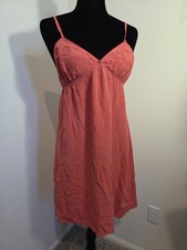 VINTAGE 100 SILK VICTORIA'S SECRET COQUETTE PINK SLIP DRESS SZ M