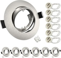 Einbaustrahler 6Er Set GU10 Schwenkbar Edelstahl GebüRstet 230V Deckenspots