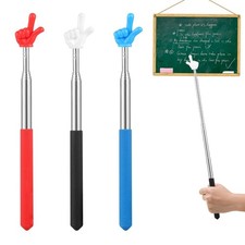 3 Pcs Pointer Finger Stick, Multipurpose Teacher Pointer Stick, Extendable Class
